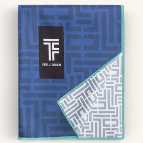 Πετσέτα Θαλάσσης Microfiber 2 Όψεων + Νεσεσέρ Παραλίας (2τμχ) Feel & Touch Motivo 01