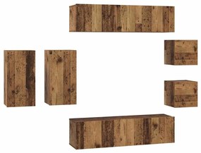 vidaXL Σετ επίπλου τηλεόρασης 8 pcs Παλαιό ξύλο 30.5 x 30 x 60 εκ.