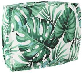 vidaXL Μαξιλάρι παλέτας για πλάτη Floral Μοτίβο φύλλων 50 x 40 x 12 cm