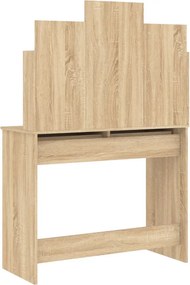 vidaXL Μπουντουάρ με Καθρέφτη Sonoma Δρυς 96 x 39 x 142 εκ.