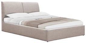 Κρεβάτι διπλό Violaine  ύφασμα μπεζ με αποθηκευτικό χώρο 160x200εκ Model: 234-