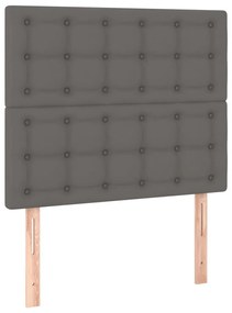 Κεφαλάρια Κρεβατιού 2 τεμ. Γκρι 90x5x78/88 εκ. Συνθετικό Δέρμα - Γκρι
