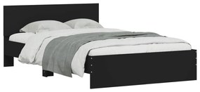 Πλαίσιο Κρεβατιού με Κεφαλάρι Μαύρο 120 x 190 εκ - Μαύρο