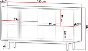 Μπουφές Alsy Reg I-Gkri Skouro