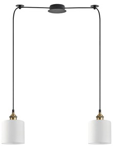 SE21-BR-10-BL2-SH1  MAGNUM BRONZE White Shade Pendant+