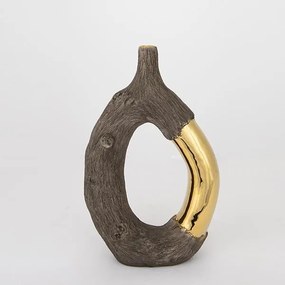 ΒΑΖΟ ΚΕΡΑΜΙΚΟ ΚΑΦΕ - ΧΡΥΣΟ 20x8x31.5cm