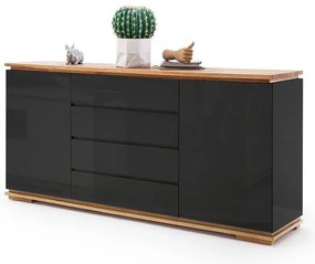 Μπουφές Μαύρη Λάκα 172x81x40