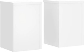 vidaXL Βάσεις Φυτών 2 τεμ. Λευκές 20x20x30 εκ. από Επεξεργασμένο Ξύλο