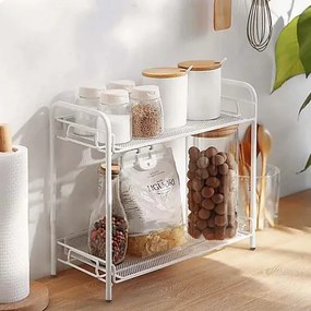 Επιτραπέζιος Οργανωτής Γραφείου 36x17x33cm σε 2 Χρώματα - Άσπρο