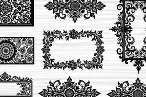 Σετ των 2 Intra απο ξύλο plywood 3mm-4mm πάχος - Creative Laser Cut File Set – Όμορφο Δίασταση 30x30 cm INTRAFABR-123580046