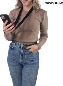 Θήκη Σιλικόνης με Strap CarryHang Sonique Honor Magic5 Lite 5G Μαύρο