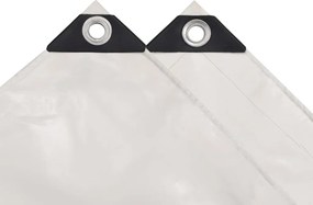 vidaXL Μουσαμάς 650 γρ./μ.² Λευκός 4 x 8 μ.