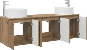 vidaXL Σετ Ντουλαπιών Μπάνιου 3 τμχ. Artisan Δρυς