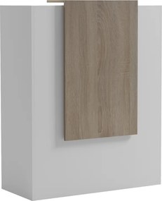 Γραφείο reception Zowel pakoworld με led λευκό - sonoma 90x40x110εκ