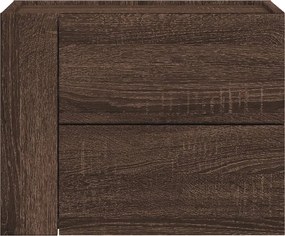vidaXL Κομοδίνο Επιτοίχιο Καφέ Δρυς 45x30x35 εκ.