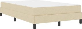 vidaXL Κρεβάτι με ελατήρια Κρεμ 120 x 200 cm ύφασμα