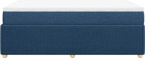 vidaXL Κρεβάτι Boxspring με Στρώμα Μπλε 120x200 εκ. Υφασμάτινο