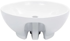 vidaXL Νιπτήρας με Οπή Υπερχείλισης Λευκός 46,5 x 18 εκ. Κεραμικός
