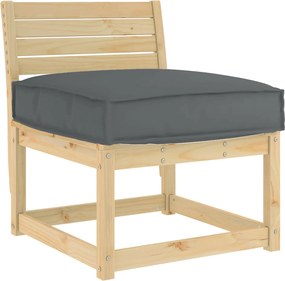 vidaXL Μαξιλάρι Ανθρακί 60 x 60 x 12 cm Ύφασμα Όξφορντ