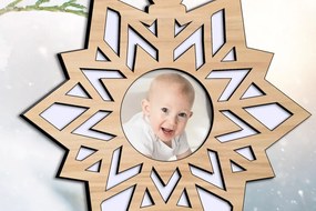 Σετ των 2 Intra απο ξύλο plywood 3mm-4mm πάχος – Snowflake My First Christmas Tree Laser Δίασταση  20x20 cm INTRAFABR-108118145