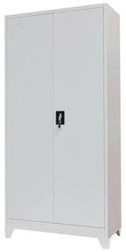 Ντουλάπα-στήλη με μεταλλικά πόδια Zogi (1x329-02 + 4x329-05) ανοιχτό γκρι αλουμίνιο 90x45x190εκ