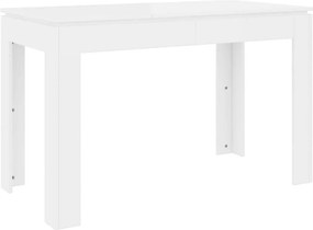 vidaXL Τραπεζαρία Λευκή 120 x 60 x 76 εκ. από Επεξ. Ξύλο