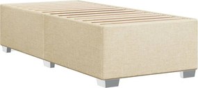 vidaXL Πλαίσιο κρεβατιού χωρίς στρώμα Κρέμα 80x200 cm Ύφασμα
