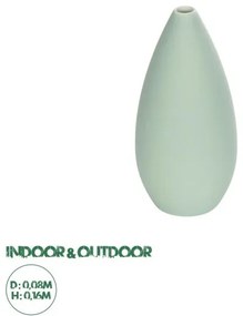 Artificial Garden SEYHELLES 21266 Διακοσμητικό Κεραμικό Βάζo Τιρκουάζ Π8 x Μ8 x Υ16cm Globostar-21266-Πετρόλ/Τιρκουάζ 21266
