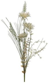 Διακοσμητικό Λουλούδι-Κλαδί 3-85-084-0139 58cm White Inart Metal, Fabric