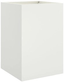 vidaXL Ζαρντινιέρα Λευκή 52x48x75 εκ. από Χάλυβα