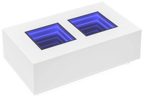 vidaXL Τραπεζάκι Σαλονιού Infinity LED Λευκό 116x69x40 εκ.