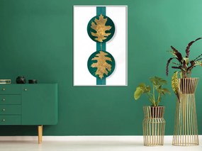 Αφίσα - Gilded Oak Leaves - 20x30 - Μαύρο - Χωρίς πασπαρτού