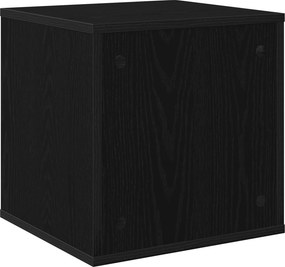 vidaXL Κουτί Άλμπουμ Βινυλίου Μαύρη Δρυς 37 x 36,5 x 38 εκ.