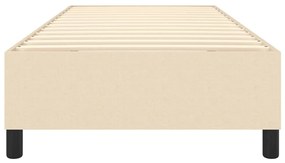 vidaXL Σκελετός Κρεβατιού Χωρίς Στρώμα Κρέμα 90x190 εκ. Υφασμάτινο