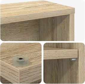 vidaXL Ντουλάπα CD Sonoma Δρυς 60 x 17 x 92 εκ. Επεξεργασμένο Ξύλο