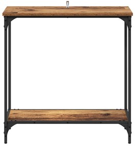 vidaXL Τραπέζι κονσόλας με ράφι Παλαιό ξύλο 75 x 30.5 x 75 εκ