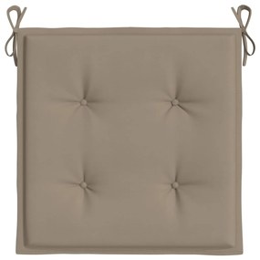 vidaXL Μαξιλάρια Καρέκλας Κήπου 2 τεμ. Taupe 50x50x3 εκ. Oxford Ύφασμα