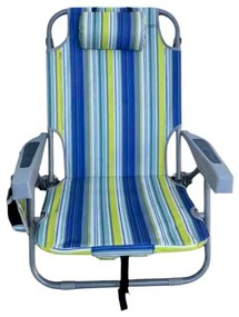 Πτυσσόμενη καρέκλα camping - 1613LV - 241750 - Blue/Green-241750_blue/green