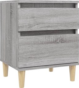 vidaXL Κομοδίνα 2 Τεμ. Γκρι Sonoma 40x35x50 εκ.