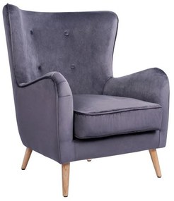Μπερζέρα Πολυθρόνα Marta HM8392.01 77x86x95cm Grey Wood, Fabric