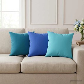 vidaXL Κάλυμμα Μαξιλαριού 2 pcs HEERLEN Γαλάζιο 35 x 35 cm Πολυεστέρας