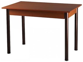 Τραπέζι μεταλλικό σε χρώμα μαύρο-καφέ 110x70x78