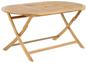 Τραπέζι κήπου Οβάλ FL945 Fylliana αναδιπλούμενο Καρυδί σκελετός 150x80x74 εκ. 150x80x74 εκ.