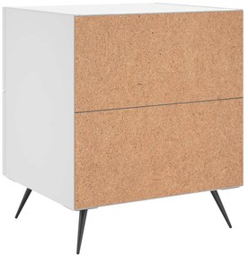 vidaXL Κομοδίνο Λευκό 40 x 35 x 47,5 εκ. από Επεξεργασμένο Ξύλο
