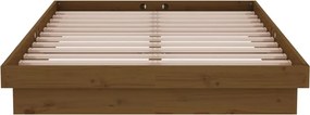 vidaXL Πλαίσιο Κρεβατιού Μελί 120x190 εκ. Μασίφ Ξύλο Small Double