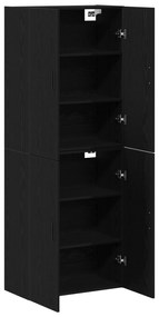 vidaXL Ντουλάπες 2 τεμ Μαύρη Δρυς 69,5x34x180 εκ Επεξεργασμένο Ξύλο