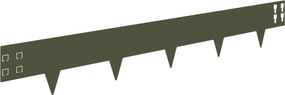 VidaXL Περίγραμμα γκαζόν 50 τμχ. 100 x 15 cm Steel Λαδί