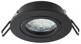 Φωτιστικό Χωνευτό Σπαστό Μπάνιου GU10 10W IP44 Spotlight-6774-Μαύρο 6774