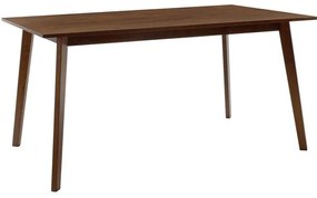 Tραπεζαρία Benson - Orlean σετ 7τμχ καρυδί - ύφασμα μπεζ 150x90x75εκ 150x90x75 εκ.