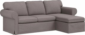 vidaXL Καναπές Taupe 245 x 138 x 80 εκ ύφασμα
